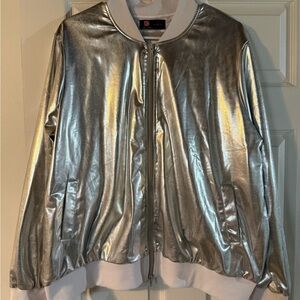Silver Bomber Jacket